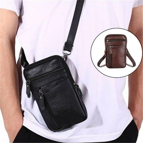 Shoulder Bag Men Multi-function Sling Black in Saudi Arabia