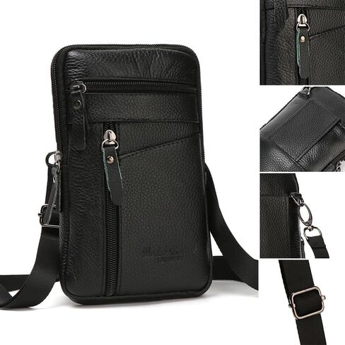 Shoulder Bag Men Multi-function Sling Black in Saudi Arabia