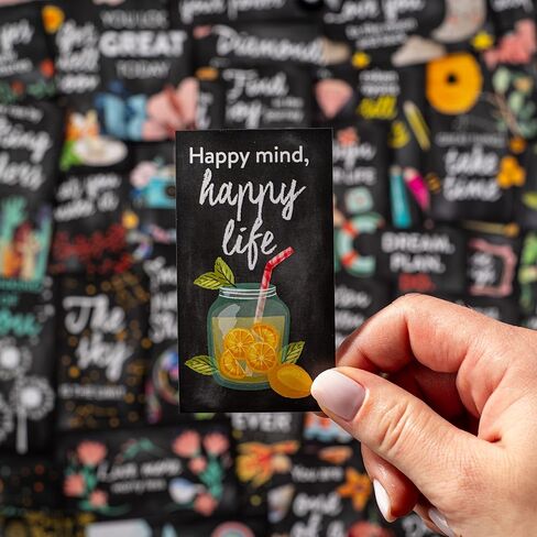 DIVERSEBEE 60 Pack Assorted Motivational Cards - Inspirational and Kindness Mini Note Cards, Gratitude Encouragement Card Set with 60 Unique Motivational Quotes Business Card Size (Assorted) in Kuwait