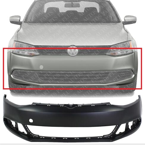 Front Bumper Cover Primed Direct Replacement Compatible With 2011-2014 Volkswagen Jetta VW1000190 5C6807217DGRU in Saudi Arabia
