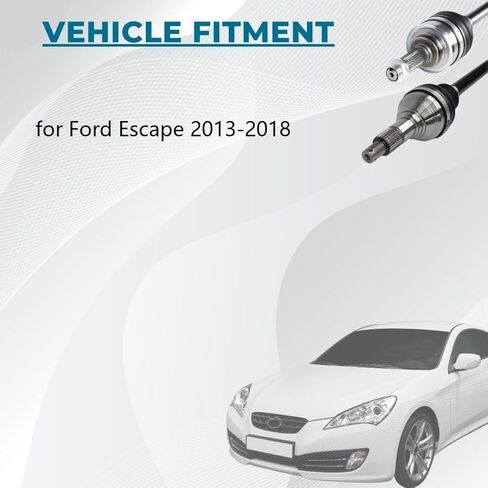 Pair (2) Front CV Axle Shaft Assembly CV Joint Replacement for Ford Escape 2.5L 2013 2014 2015 2016 2017 2018 Constant Velocity Axle DriveShaft Driver and Passenger Side - Brhaspatip in Saudi Arabia