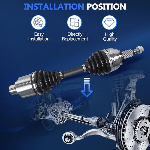 Maxfavor CV Axle Front Left or Right Compatible with Dodge Ram 1500 2002 2003 2004 2005 2006 2007 2008 2009 2010 2011 4WD (Driver&Passenger Side) CV Axle Joints Shaft for Extreme Weather Environment in Saudi Arabia