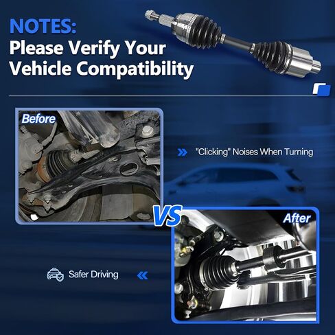 Maxfavor CV Axle Front Left or Right Compatible with Dodge Ram 1500 2002 2003 2004 2005 2006 2007 2008 2009 2010 2011 4WD (Driver&Passenger Side) CV Axle Joints Shaft for Extreme Weather Environment in Saudi Arabia
