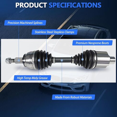 Maxfavor CV Axle Front Left or Right Compatible with Dodge Ram 1500 2002 2003 2004 2005 2006 2007 2008 2009 2010 2011 4WD (Driver&Passenger Side) CV Axle Joints Shaft for Extreme Weather Environment in Saudi Arabia
