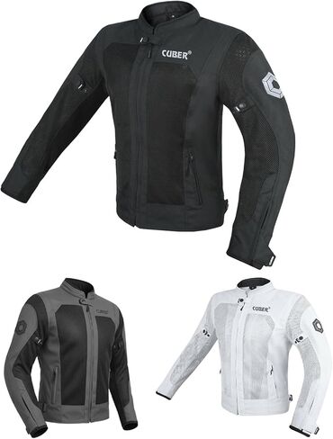 CUBER MOTORCYCLE BREATHABLE MESH JACKET MENS WITH CE ARMOR BIKERS RACING GEAR, SUMMER MOTORBIKE PROTECTIVE JACKET in Kuwait