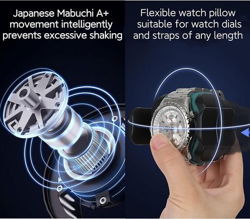 Bescott Solid Wood Watch Winder Box for Single Automatic Watches for Men with Quiet Japanese Motor 4 Rotation Mode Setting in Kuwait