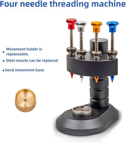 ZJchao 4 Pin Watch Hands Presser Tool Aluminum Alloy Automatic Watch Hand Installation Pressing Tool for Watchmakers and Repair Shops with 4 Interchangeable Nozzles in Saudi Arabia