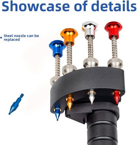 ZJchao 4 Pin Watch Hands Presser Tool Aluminum Alloy Automatic Watch Hand Installation Pressing Tool for Watchmakers and Repair Shops with 4 Interchangeable Nozzles in Saudi Arabia