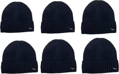 قبعة شتوية رياضية محبوكة ذات لون سادة ومبطنة بالقطيفة فائقة النعومة in Kuwait