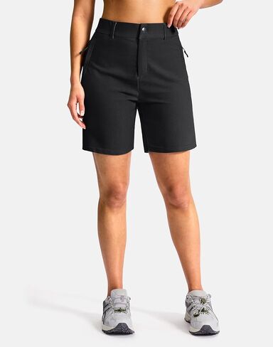 SANTINY Women's 5"/7" Hiking Golf Shorts with 3 Pockets Stretch Quick Dry Outdoor Travel Work Shorts for Women Casual Summer in Saudi Arabia