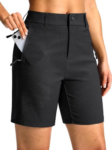 SANTINY Women's 5"/7" Hiking Golf Shorts with 3 Pockets Stretch Quick Dry Outdoor Travel Work Shorts for Women Casual Summer in Saudi Arabia