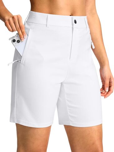 SANTINY Women's 5"/7" Hiking Golf Shorts with 3 Pockets Stretch Quick Dry Outdoor Travel Work Shorts for Women Casual Summer in Saudi Arabia