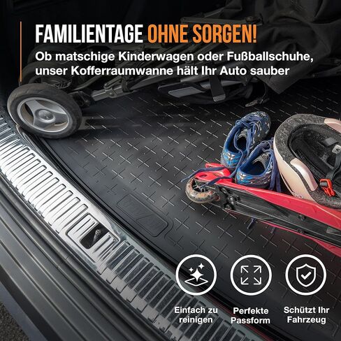 بطانة سجادة ترافال للشحن متوافقة مع مرسيدس بنز الفئة M W164 (2005-2011) TBM1082 - بطانة سجادة مطاطية مناسبة لجميع الأحوال الجوية in Kuwait