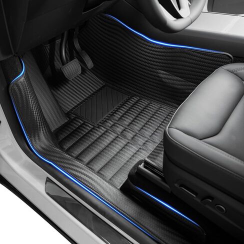 SUPER LINER Soft Floor Mats & Accessories Compatible with Tesla Model Y Juniper 2026 2025 – Custom Fit All Weather Full-Cabin Protection System (6 PCS Tesla Model Y Juniper Soft Floor Mats) in Kuwait