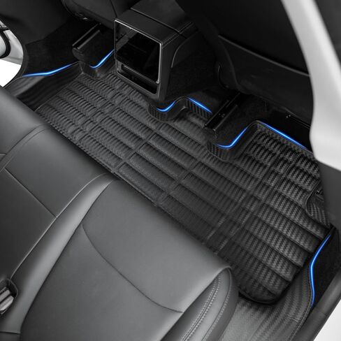SUPER LINER Soft Floor Mats & Accessories Compatible with Tesla Model Y Juniper 2026 2025 – Custom Fit All Weather Full-Cabin Protection System (6 PCS Tesla Model Y Juniper Soft Floor Mats) in Kuwait