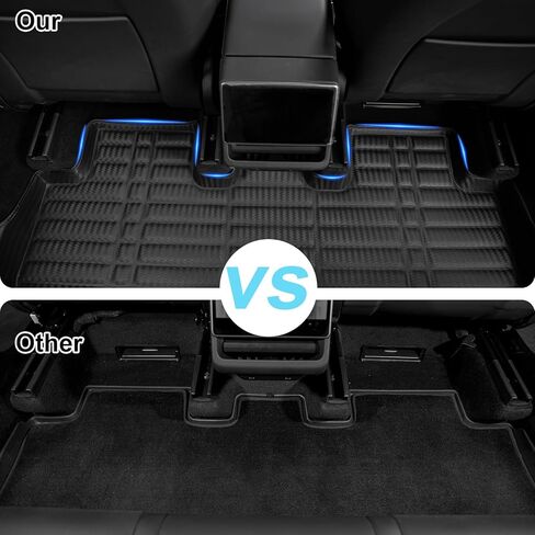 SUPER LINER Soft Floor Mats & Accessories Compatible with Tesla Model Y Juniper 2026 2025 – Custom Fit All Weather Full-Cabin Protection System (6 PCS Tesla Model Y Juniper Soft Floor Mats) in Kuwait