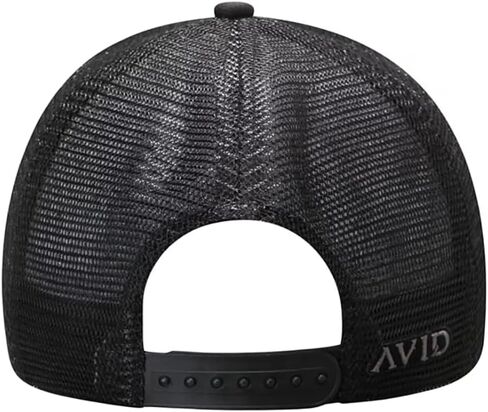 AVID Mainline Iconic Trucker BLK - نظام التشغيل الأسود - قبعة بيسبول للجنسين قابلة للتعديل للبالغين قبعة من القطن الفاخر للرياضات الخارجية للرجال والنساء in Kuwait