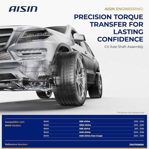 AISIN CVABM-00039 مجموعة عمود المحور الأمامي للركاب - متوافقة مع BMW 528i xDrive 12-16، 535d xDrive 14-16، 535i xDrive 11-16، 640i xDrive 14-18، 640i xDrive Gran Coupe 14-19 in Saudi Arabia