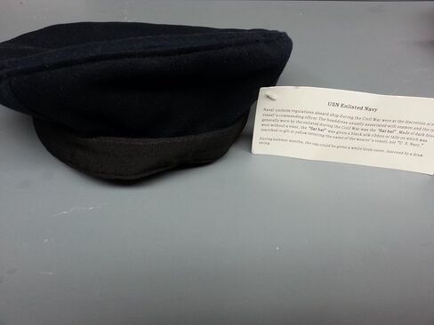 CIVIL WAR USN ENLISTED NAVY SAILOR HAT SIZE MEDIUM" FLAT HAT" in Kuwait