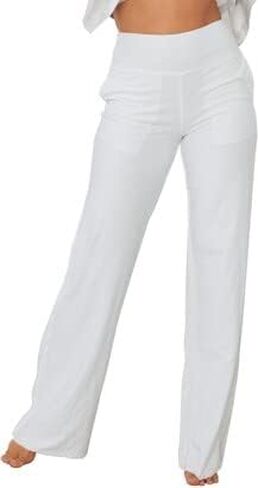 Lunya Women's Cool High Rise Pant, White, X-Small in Kuwait