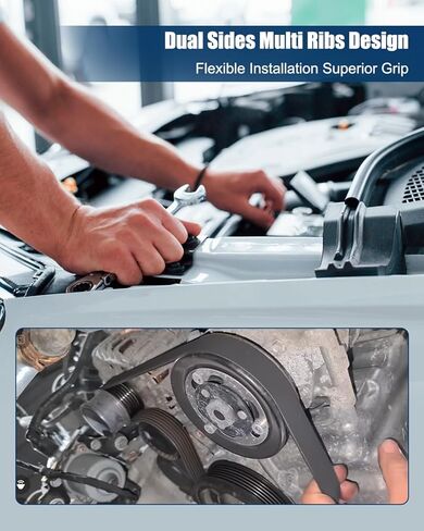 DK050610 61.01 بوصة حزام محرك المحرك مناسب لفولكس واجن جيتا 2012-2014 باسات 2012-2014 بيتل 2006-2010 2012-2015 كاديلاك SRX 2004-2009 STS 2005-2010 استبدال 07K145933F 12578063 12593189 in Kuwait