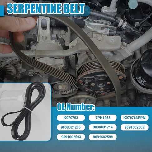 7PK1935 Engine Serpentine Drive Belt fit for Toyota Camry 2002-2006, RAV4 2001-2005, Highlander 2001-2007 Solara 2002-2008, Scion tC 2005-2006 xB 2008-2011 Replace L4 2.0L 2.4L EPDM Belt in Kuwait