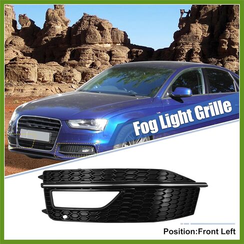 Front Left Fog Light Grille Bumper Grill Cover for Audi A4 S4 S-line 2013-2015 8K0807681L Vehicle Components in Saudi Arabia