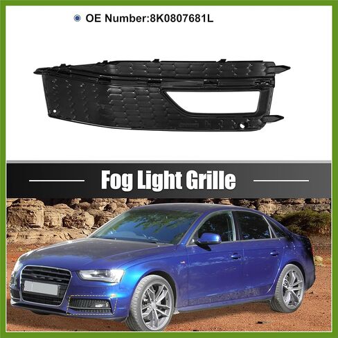 Front Left Fog Light Grille Bumper Grill Cover for Audi A4 S4 S-line 2013-2015 8K0807681L Vehicle Components in Saudi Arabia