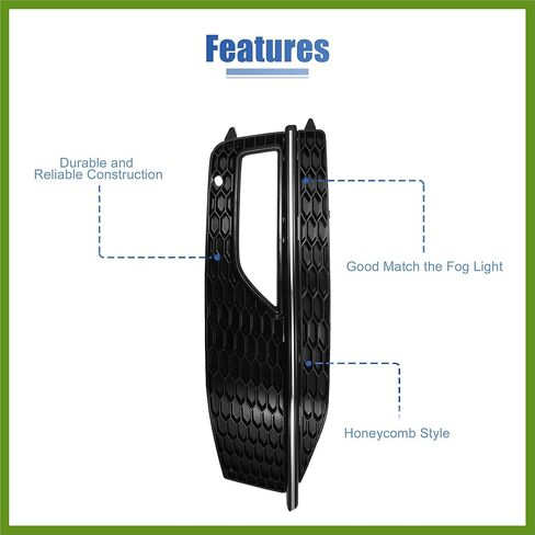 Front Left Fog Light Grille Bumper Grill Cover for Audi A4 S4 S-line 2013-2015 8K0807681L Vehicle Components in Saudi Arabia