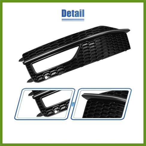 Front Left Fog Light Grille Bumper Grill Cover for Audi A4 S4 S-line 2013-2015 8K0807681L Vehicle Components in Saudi Arabia