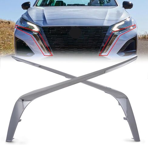 Front Bumper Grille Grill Trim Compatible with 2023 Nissan Altima Left ＆ Right Side, Replacement for 620749HF0A 620759HF0A in Saudi Arabia
