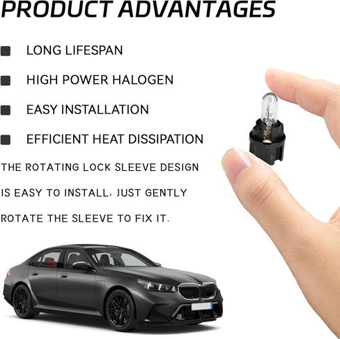 20PCS Instrument Cluster Bulbs T5 17 57 86 Halogen Dash Light Bulb, 79 207 286 306 2721 Dashboard Gauge Cluster Panel Light Kit, Bright Car Wedge Indicator Lamp Replacement with Flat Top in Kuwait