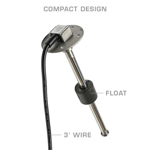 GlowShift 9" Depth Fuel Level Sensor Sender Compatible with Aftermarket Fuel Cells, Cars & Trucks - 240-33 Ohm - for Gas & Diesel Fuel in Saudi Arabia