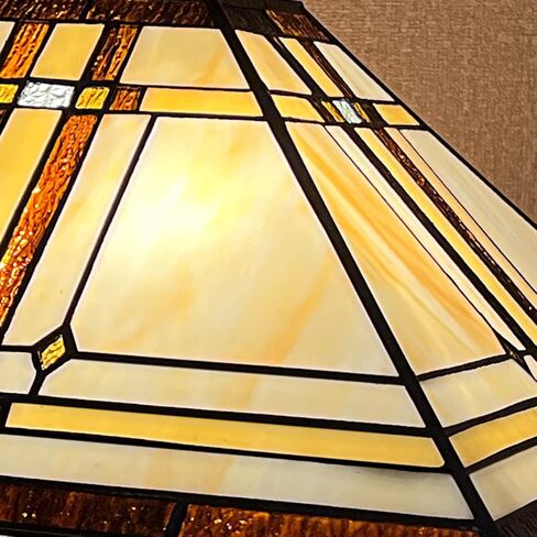 Capulina Tiffany Lamp Stained Glass Floor Lamp 2-Light 16X16X63 Inches Cream Color Tiffany Style Standing Reading Lamp for Living Room Bedroom Home Office in Saudi Arabia