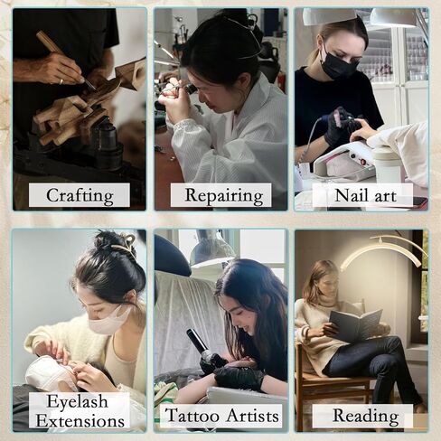 Lash Light Lash Lamp for Eyelash Extensions Adjustable LED Floor Eyelash lamp Half Moon Light Tattoo Shadowless Lighting for Beauty Skincare Nail Tech Tattoo Artists WR Gold in Saudi Arabia