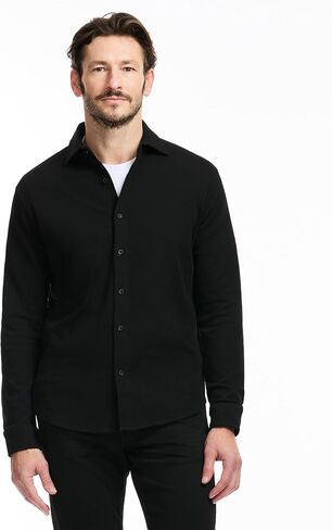 SAKS Fifth Avenue Men's Long Sleeve Textured Pique Button Down in Kuwait