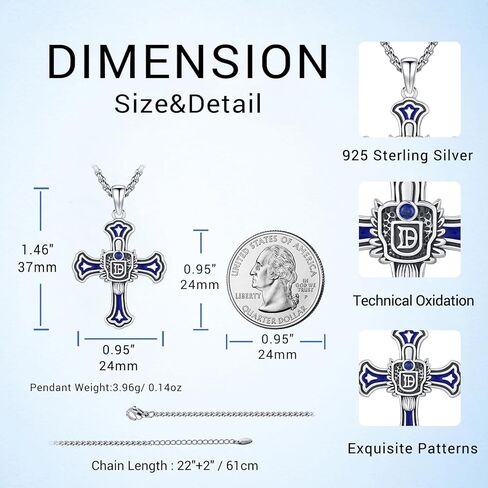 Daylight Cross Vampire Necklace for Men Women, 925 Sterling Silver Daylight Walking Signet Damons Cross Pendant Necklace Vampire Merch Charm Decor Jewelry Gifts for Fans in Saudi Arabia