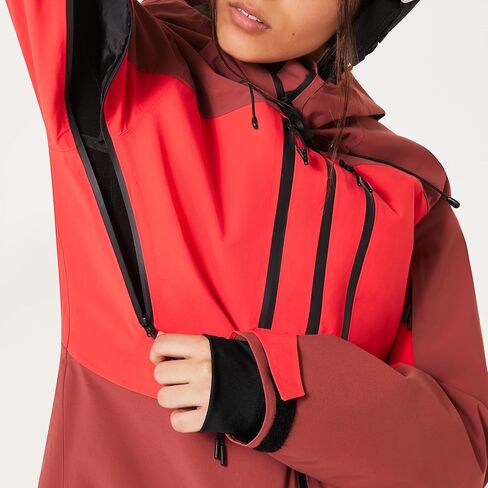 Oakley Womens Kendall Recycled Shell Jacket, Hibiscus Red/Rosewood, Small in Saudi Arabia