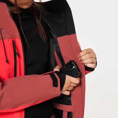 Oakley Womens Kendall Recycled Shell Jacket, Hibiscus Red/Rosewood, Small in Saudi Arabia