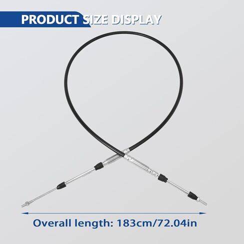 72" Universal Control Push Pull Cable Compatible with 5200 Series Universal Mount Control Cable PTO Valve Dump Truck Replaces 5203BBU072 in Kuwait