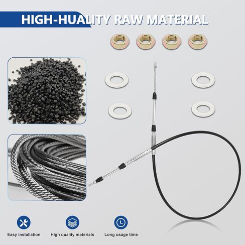 72" Universal Control Push Pull Cable Compatible with 5200 Series Universal Mount Control Cable PTO Valve Dump Truck Replaces 5203BBU072 in Kuwait