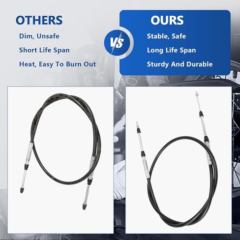 72" Universal Control Push Pull Cable Compatible with 5200 Series Universal Mount Control Cable PTO Valve Dump Truck Replaces 5203BBU072 in Kuwait