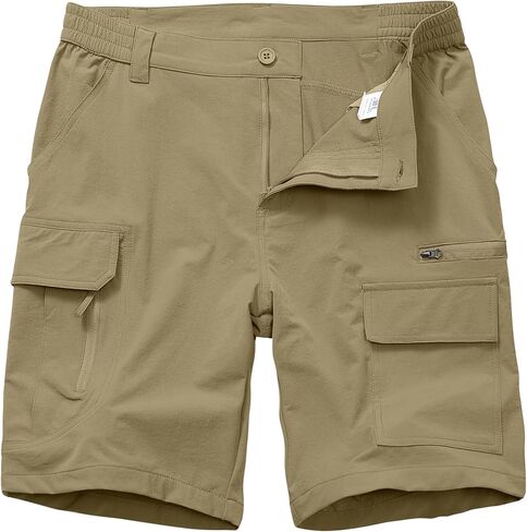 شورت صيد رجالي خفيف الوزن وسريع الجفاف للمشي لمسافات طويلة في الهواء الطلق كاجوال مع 7 جيوب في الصيف in Kuwait