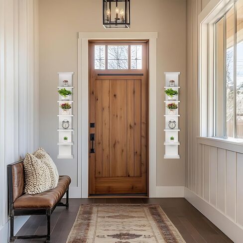 7-Tier Wall Shelf Unit - Compact Display Floating Shelves,Lack Floating Shelf, Vertical Column Wall Decor Mount Float Storage Organizer Tall Tower Shelves for Bedrooms, Living Rooms in Kuwait