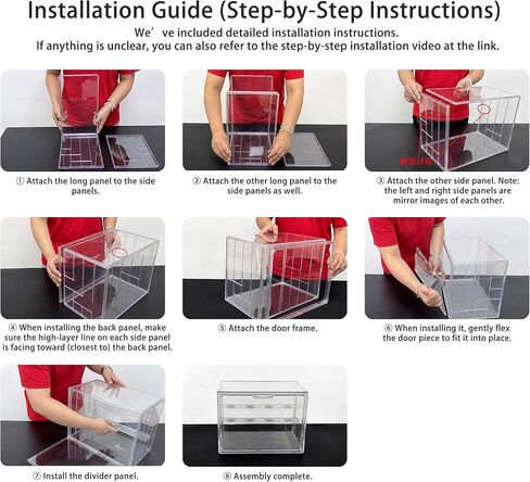 Clear Acrylic Display case for Figures, Acrylic Boxes for Display, Stackable Display Boxes for Collectibles with Magnetic Door and Removable Shelves, Figure Display for Figurines, Pop Figures, Models in Saudi Arabia