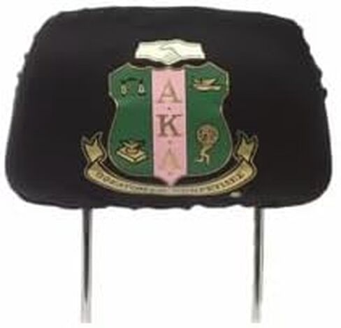 ألفا 1908 KappaAlpha وردي أسود غطاء مسند رأس مقعد السيارة زوج من 2 لسيارة شاحنة سيارة in Saudi Arabia