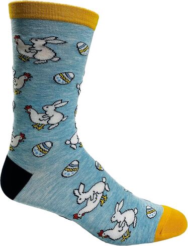 Crazy Dog T-Shirts Men's How Easter Eggs Are Made Socks Funny Easter Bunny Chicken Novelty Graphic Footwear Funny Gift for Casual Wear in Saudi Arabia