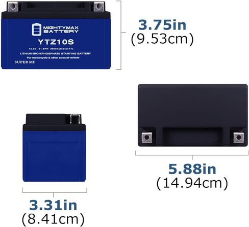 Mighty Max Battery YTZ10S Lithium Replacement Battery compatible with Motobatt YTZ10S in Saudi Arabia