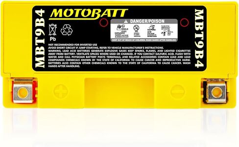 12 Volt 9 Ah MotoBatt MBT9B4 Sealed Maintenance Free AGM Battery Replaces -YT9B-BS, YT9B4, GT9B4 in Saudi Arabia