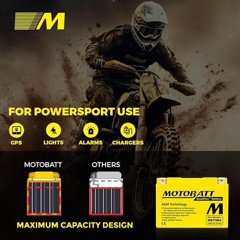 12 Volt 9 Ah MotoBatt MBT9B4 Sealed Maintenance Free AGM Battery Replaces -YT9B-BS, YT9B4, GT9B4 in Saudi Arabia